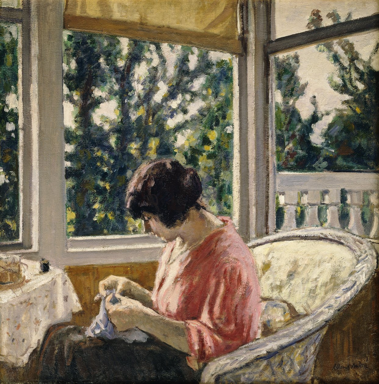 Junge Frau beim Nähen; Jeune Femme Cousant, um 1913 von Albert Andre