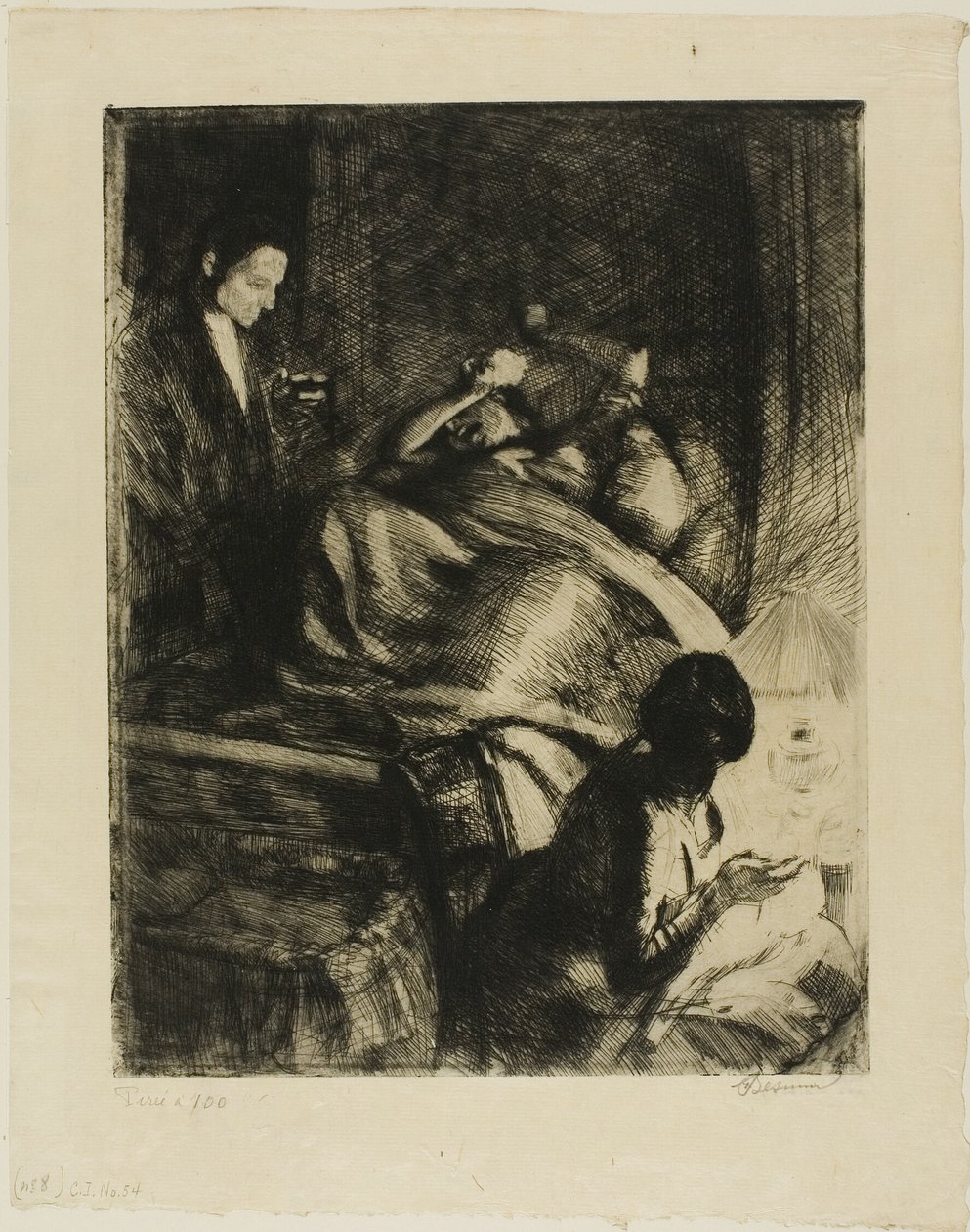 Lieferung, Platte drei aus Frau von Albert Besnard