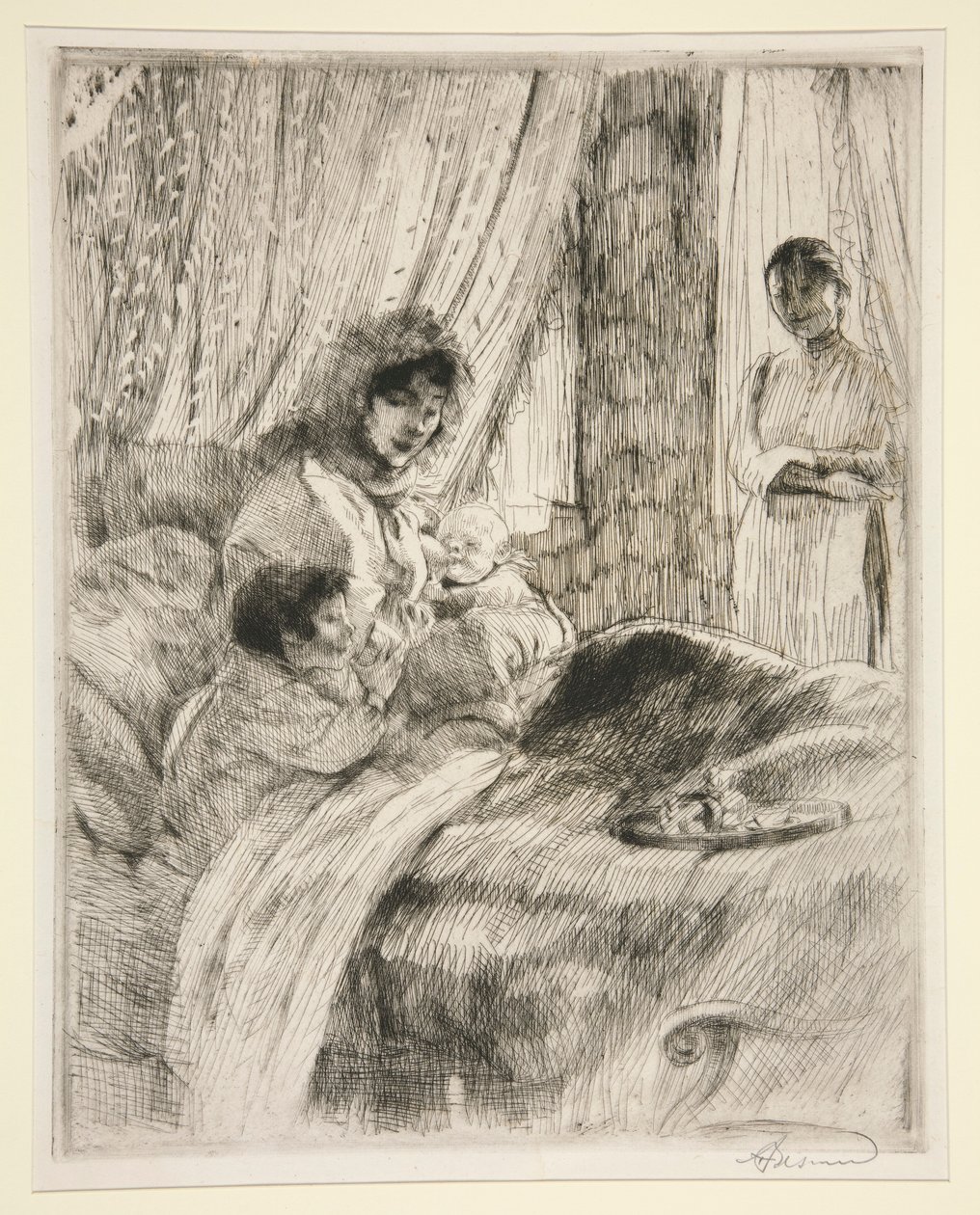 Das Frühstück (oder Glückliche Mutterschaft) von Albert Besnard