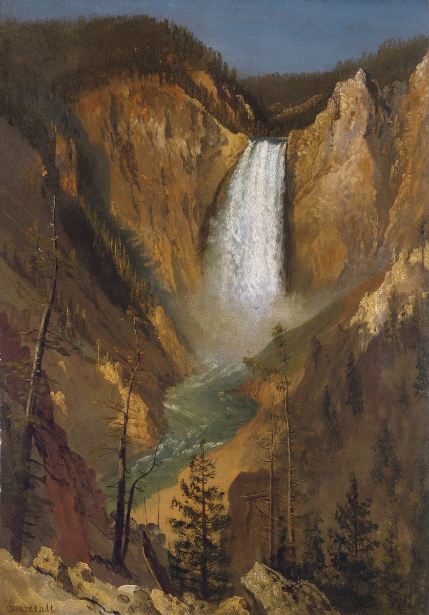 Untere Wasserfälle des Yellowstone von Albert Bierstadt