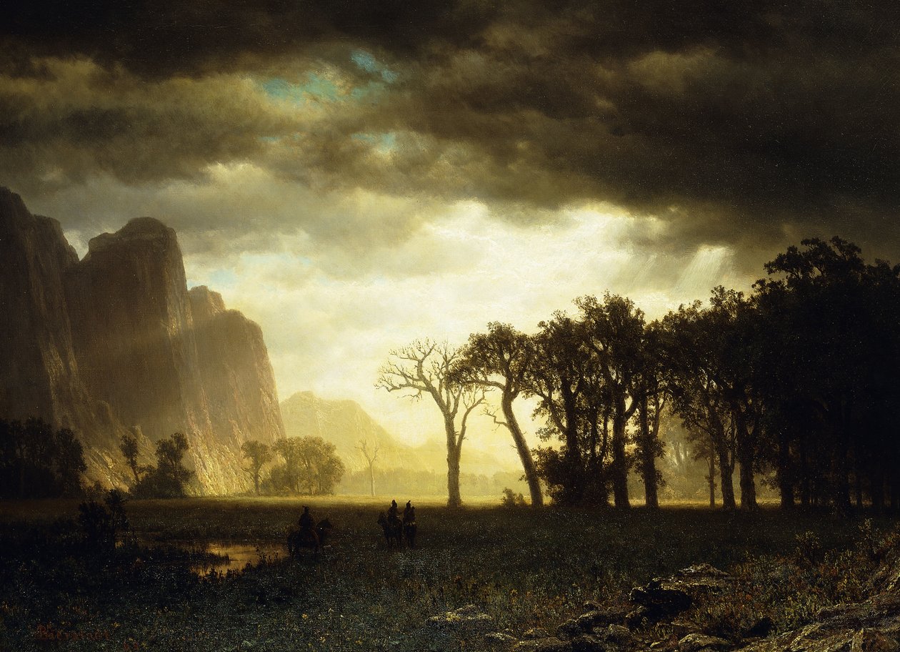 Vorüberziehender Sturm in Yosemite, 1865 von Albert Bierstadt