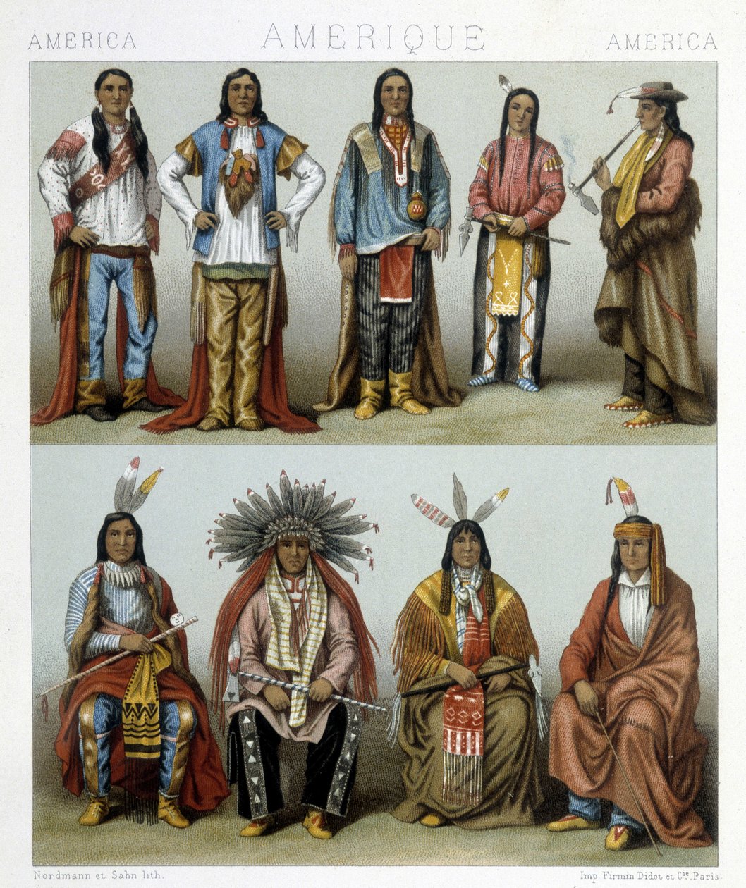 Illustration in „Le costume historique“ von Racinet von Albert Charles August Racinet