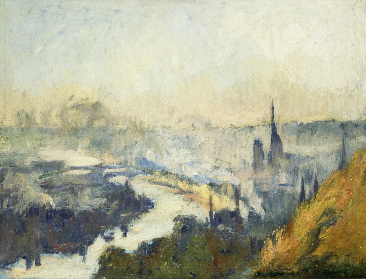 Der Berg St. Catherine, Rouen von Albert Charles Lebourg