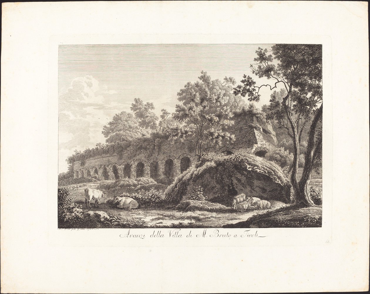 Überreste der Villa von M. Bruto in Tivoli von Albert Christoph Dies