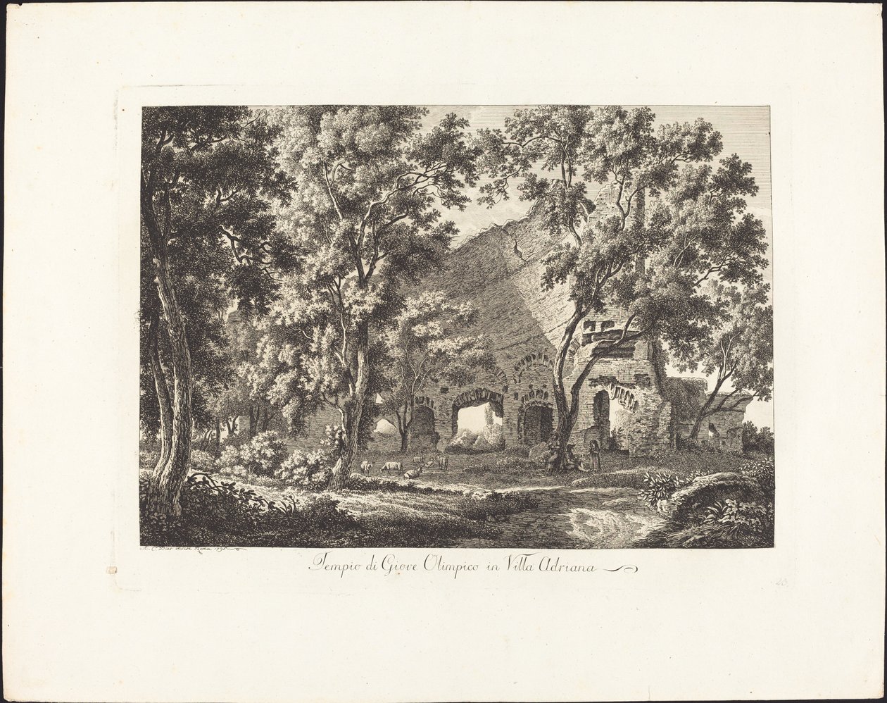 Tempel des Jupiter Olympius in der Villa Adriana von Albert Christoph Dies