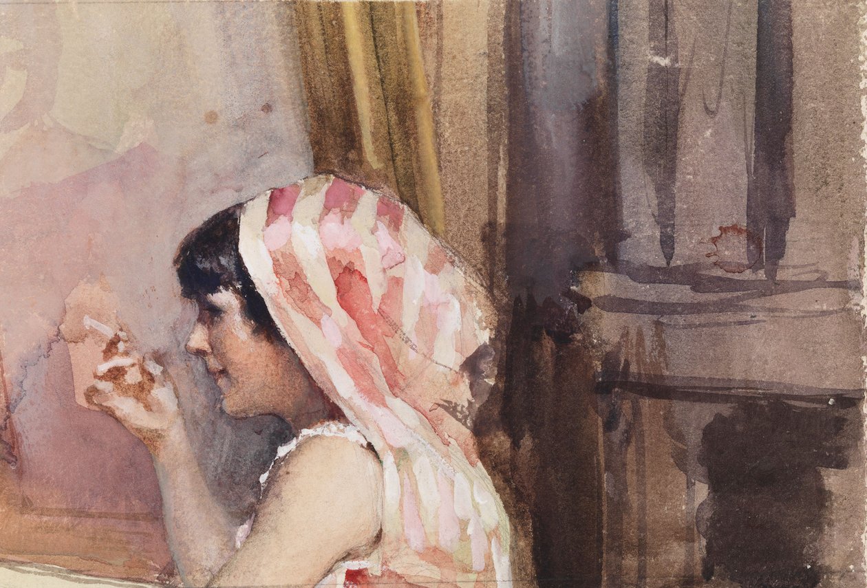 Ein rauchendes Mädchen, Studie aus Spanien von Albert Edelfelt