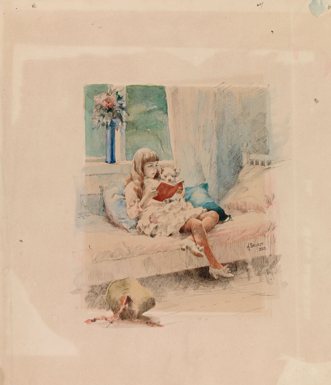 Liebe Freunde III (Berta und Capi) von Albert Edelfelt