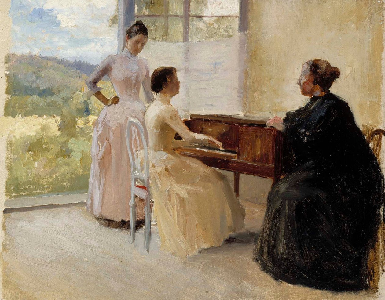 Im Salon von Haikko, Studie von Albert Edelfelt
