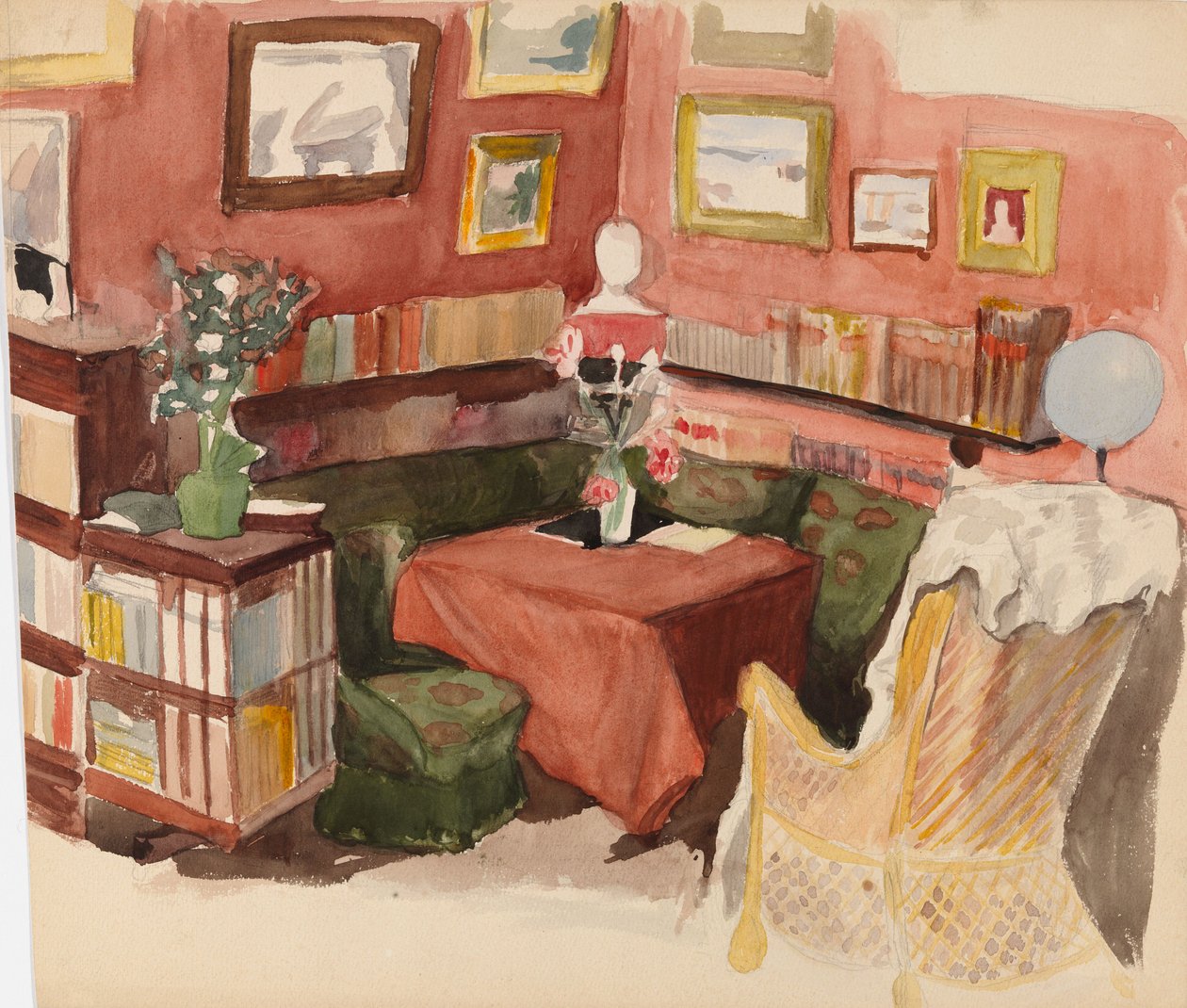 Innenansicht aus Annie und Berta Edelfelts Heim in Helsinki von Albert Edelfelt