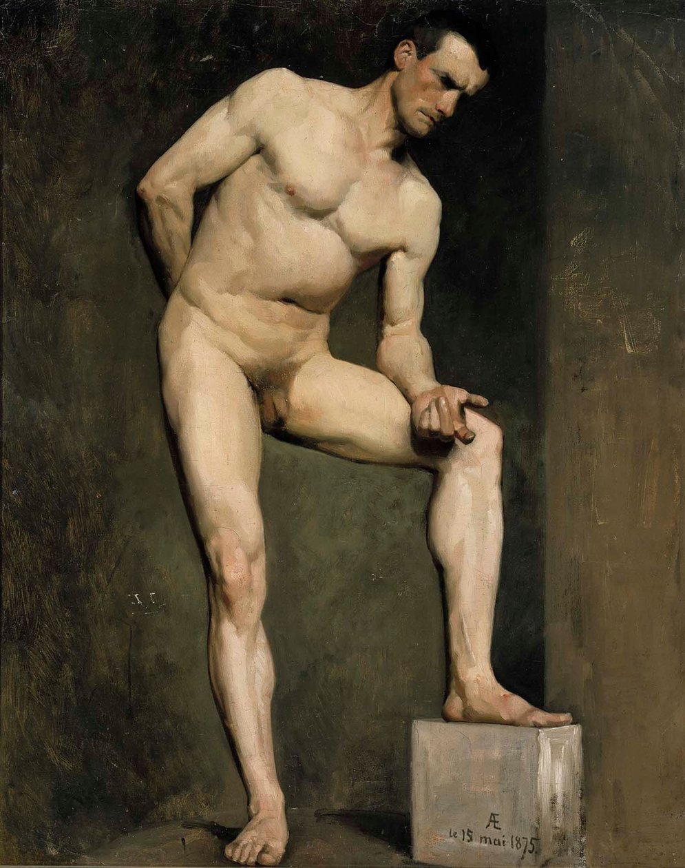 Männliches Modell, Akademiestudie von Albert Edelfelt