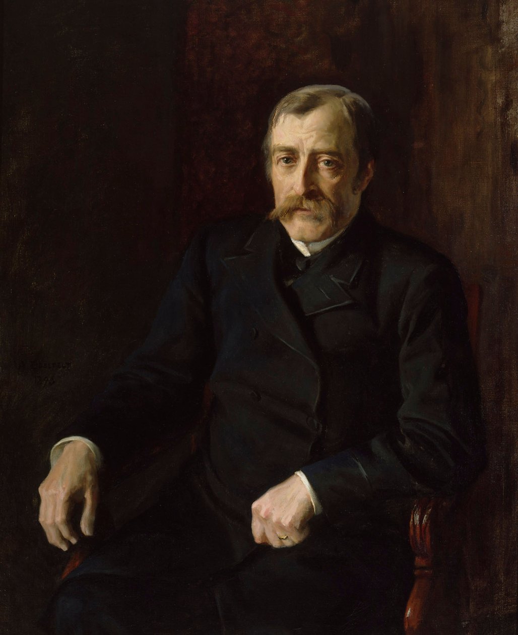 Porträt von Professor Carl Gustaf Estlander von Albert Edelfelt