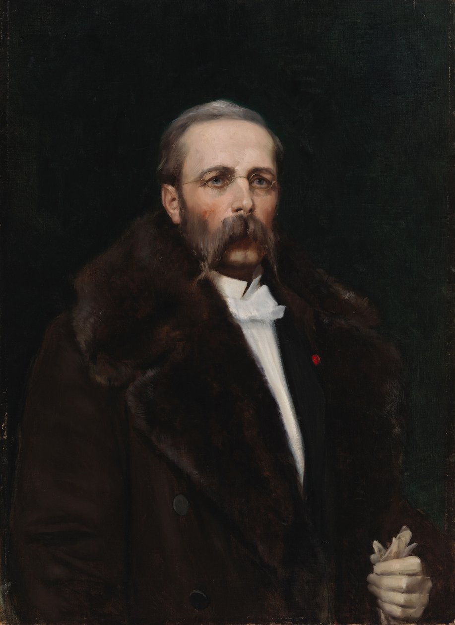 Porträt des Vaters des Künstlers, Hauptdirektor Carl Albert Edelfelt von Albert Edelfelt
