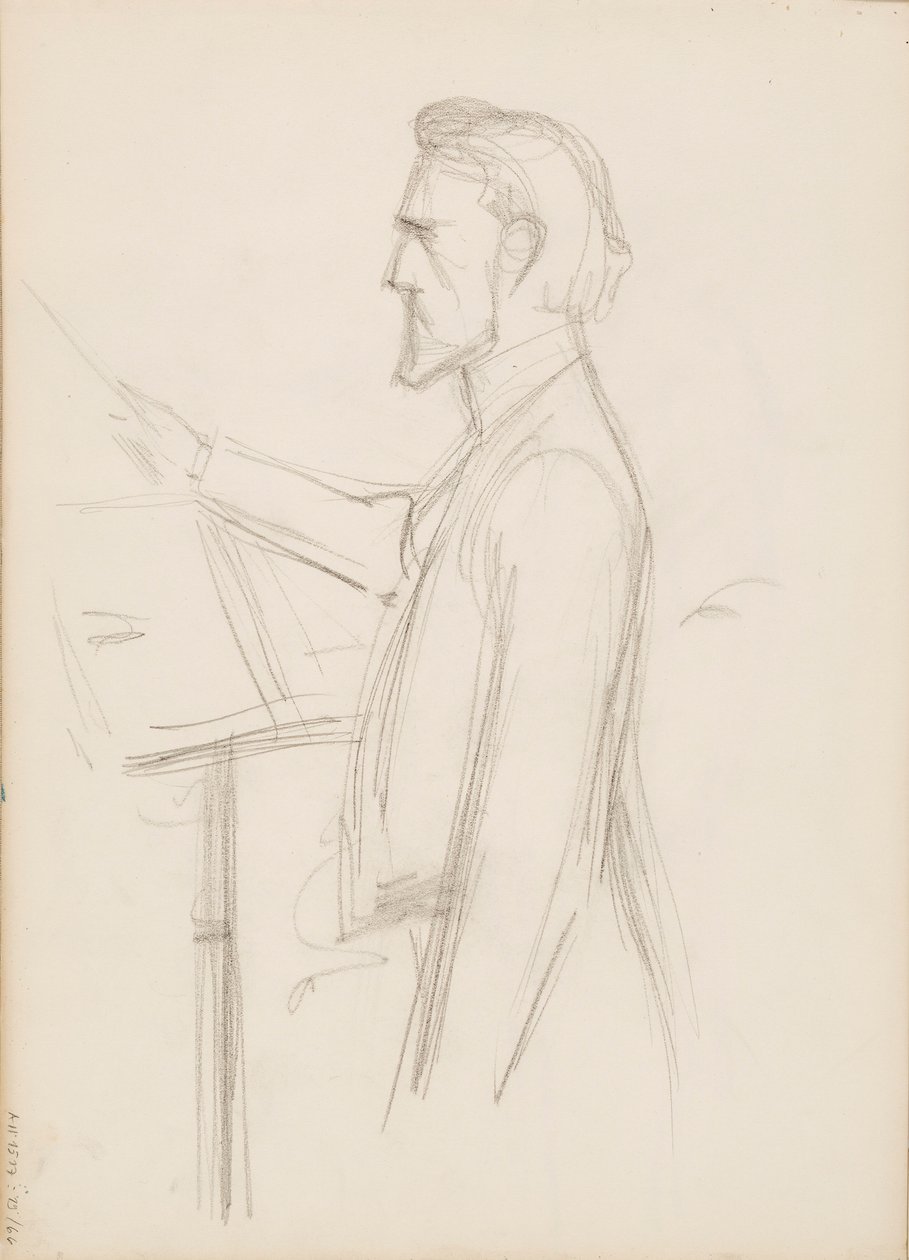 Robert Kajanus, Skizze für ein Porträt von Albert Edelfelt