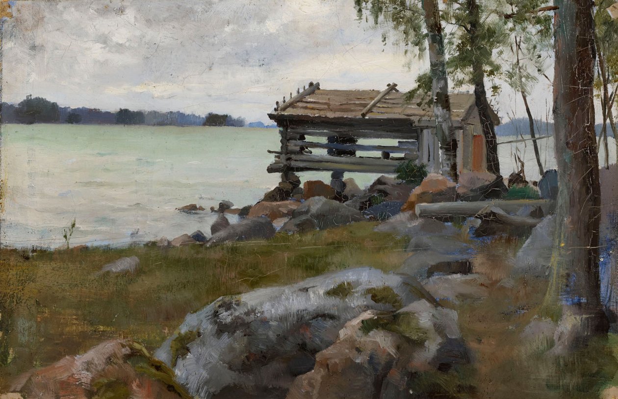 Seine Schuppen, Studie für den Gottesdienst im Uusimaa-Archipel von Albert Edelfelt