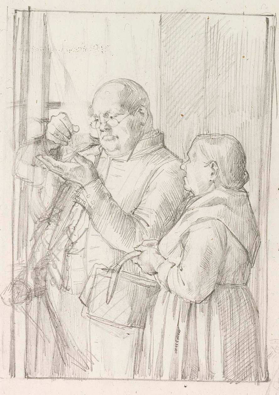 Studie zur Illustration des kleinen Genies von Albert Edelfelt
