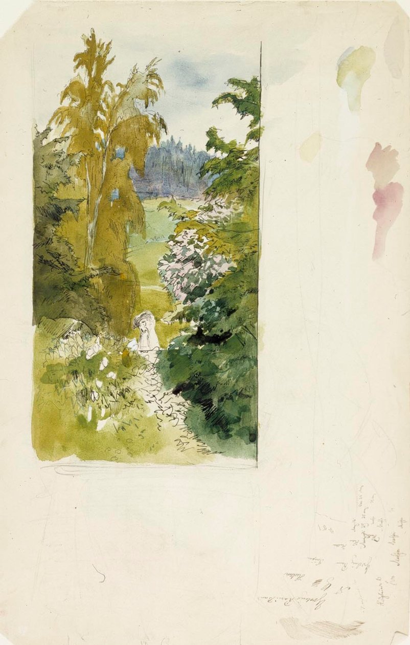 Sommerlandschaft, Hohe Birken von Albert Edelfelt