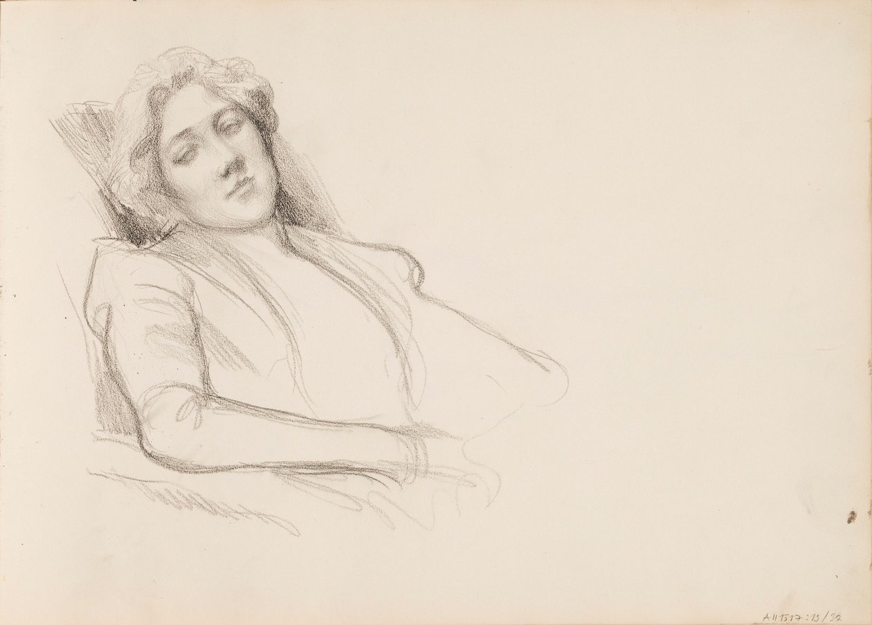 Sitzende Frau, Halbporträt von Albert Edelfelt