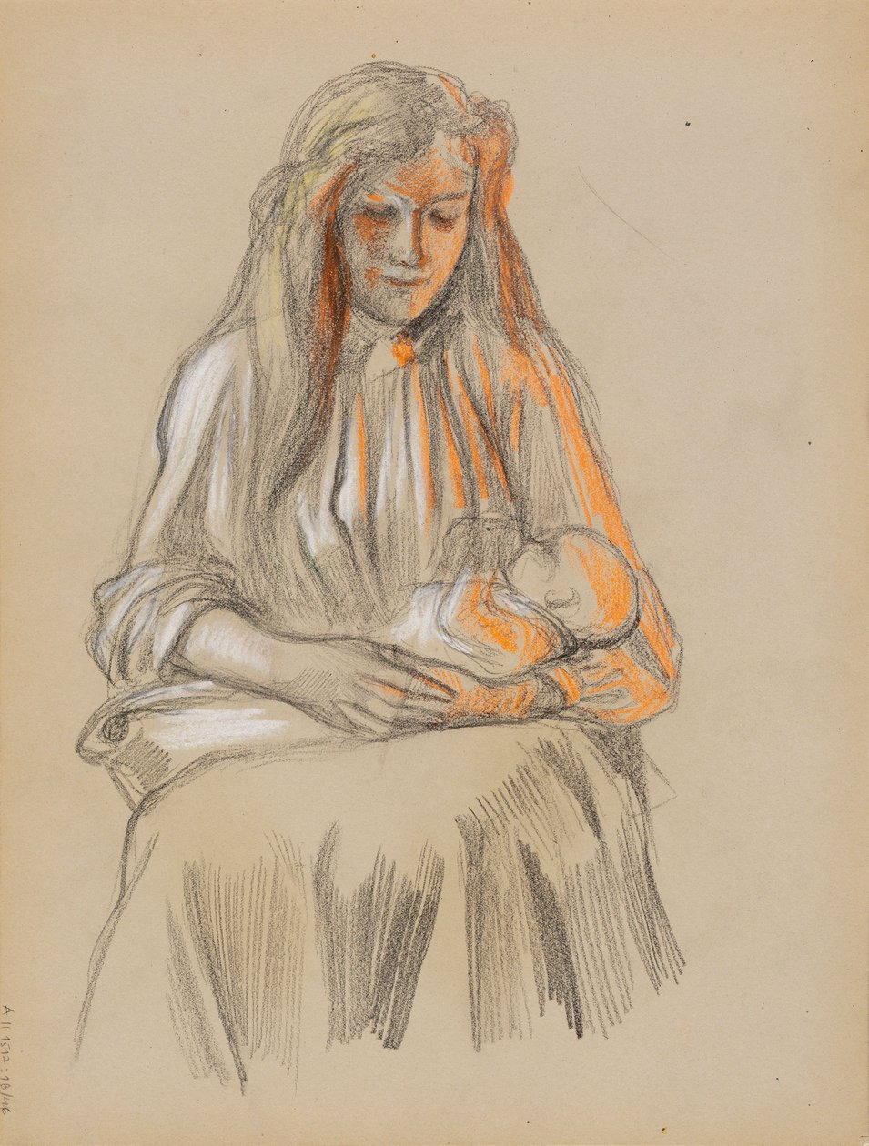 Mutter und Kind von Albert Edelfelt