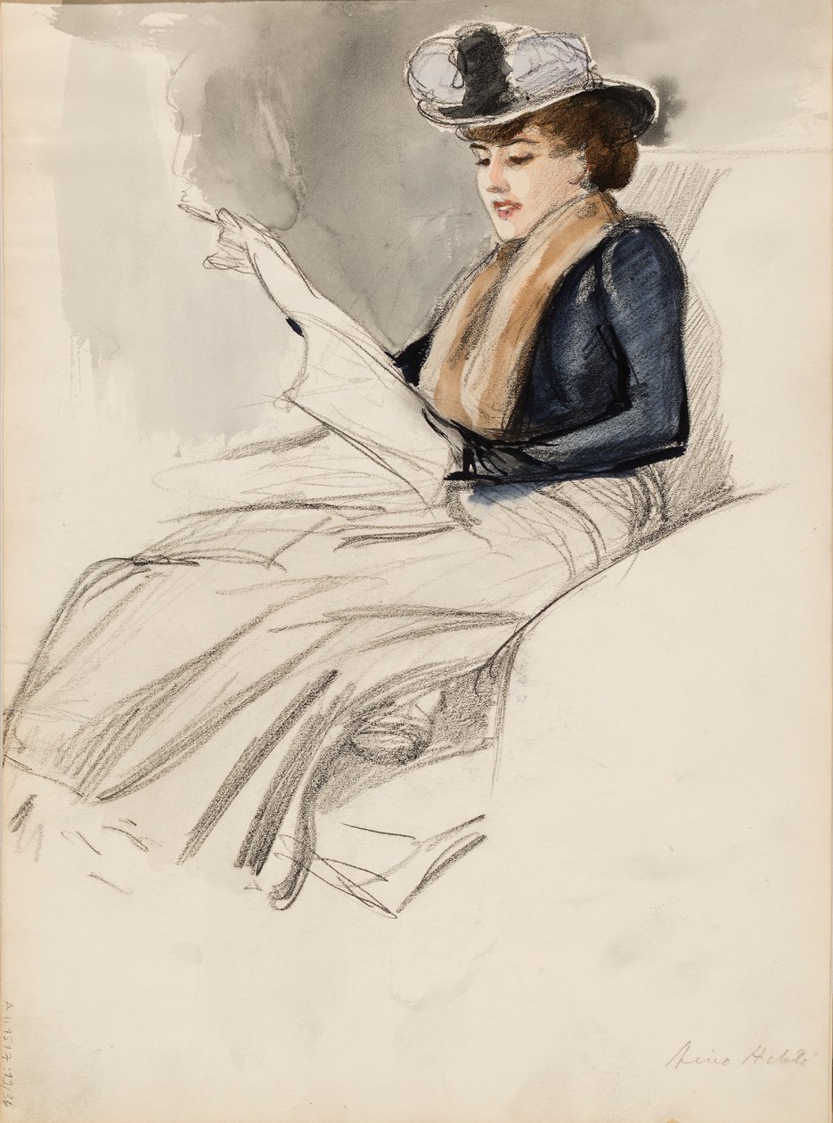 Sitzende Frau, Aino Ackté von Albert Edelfelt