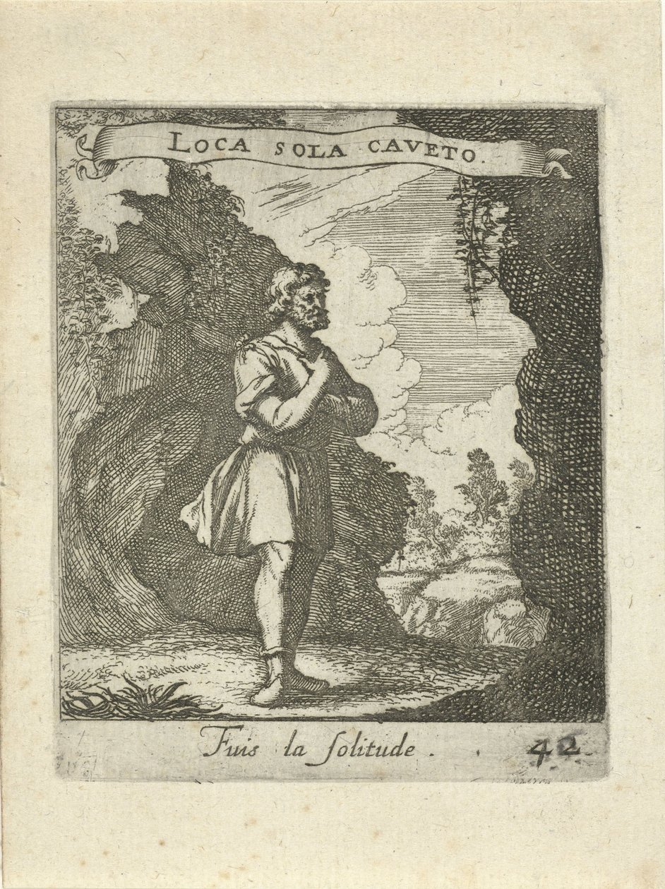 Mann bei einer Höhle von Albert Flamen