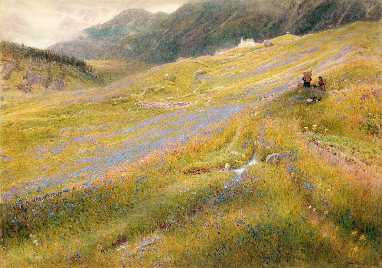 Der alpine Sommer, 1874 von Albert Goodwin