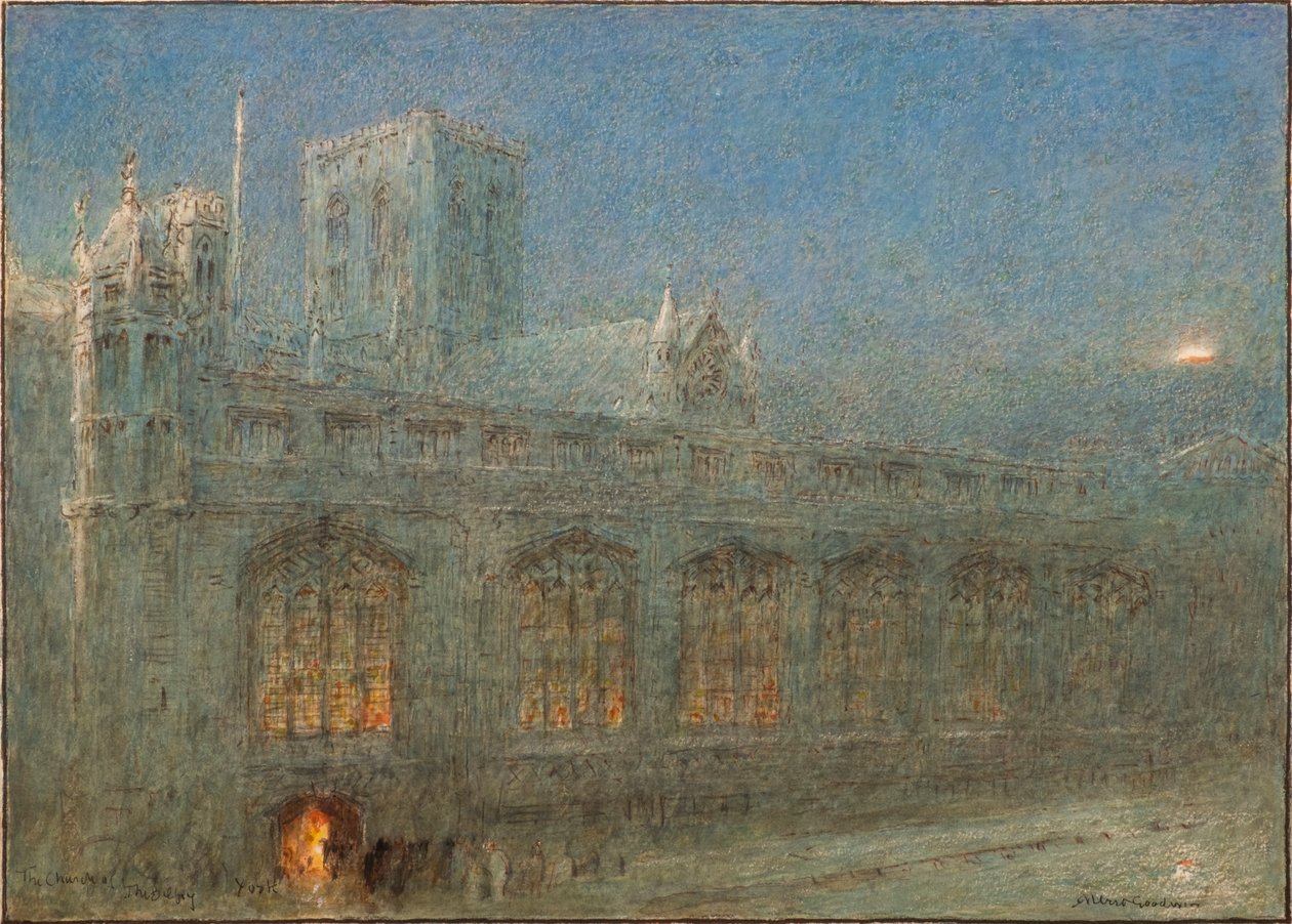 Die Kirche des Glockenturms, York (Aquarell) von Albert Goodwin
