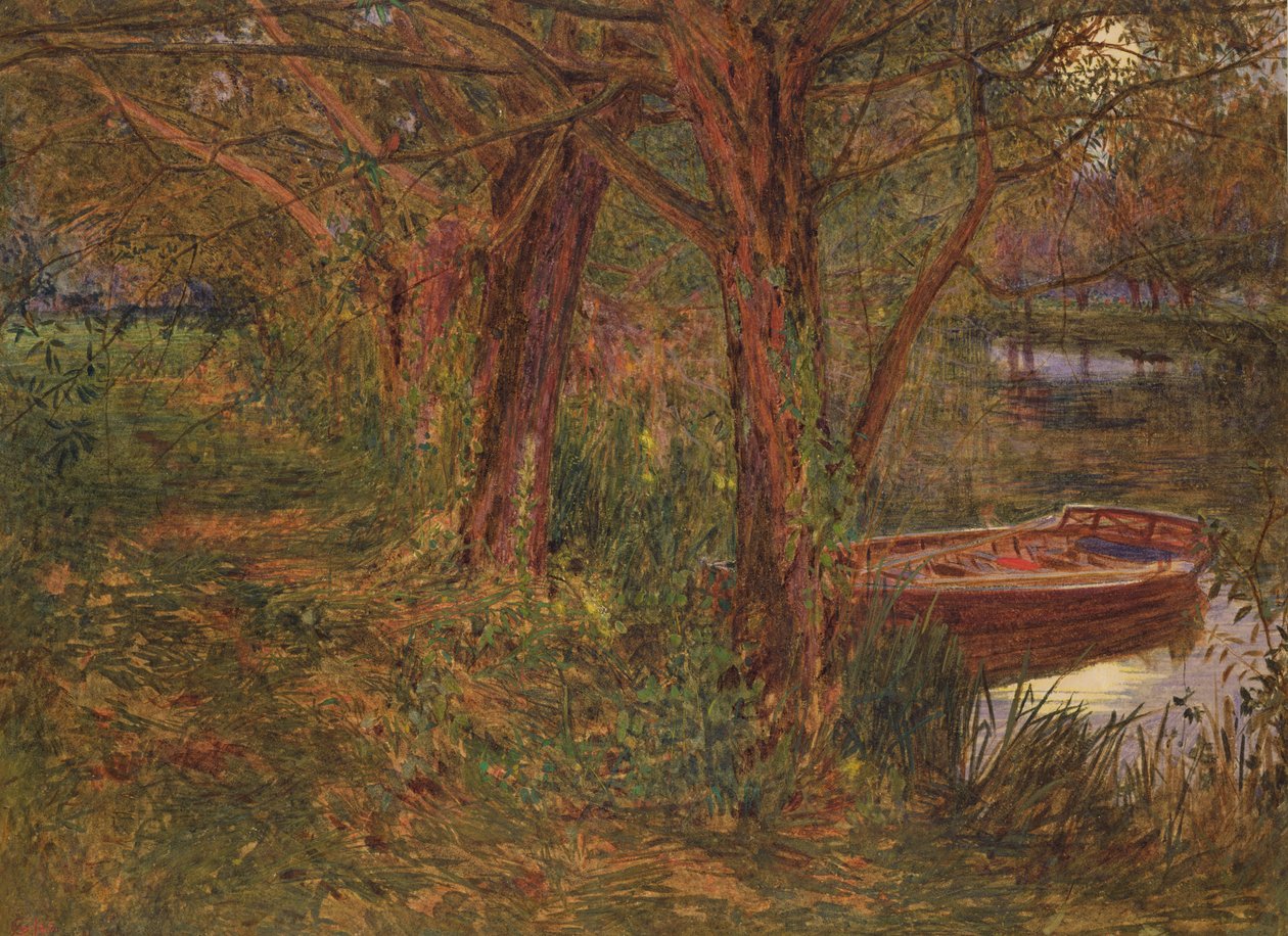 Der Fluss in der Dämmerung von Albert Goodwin
