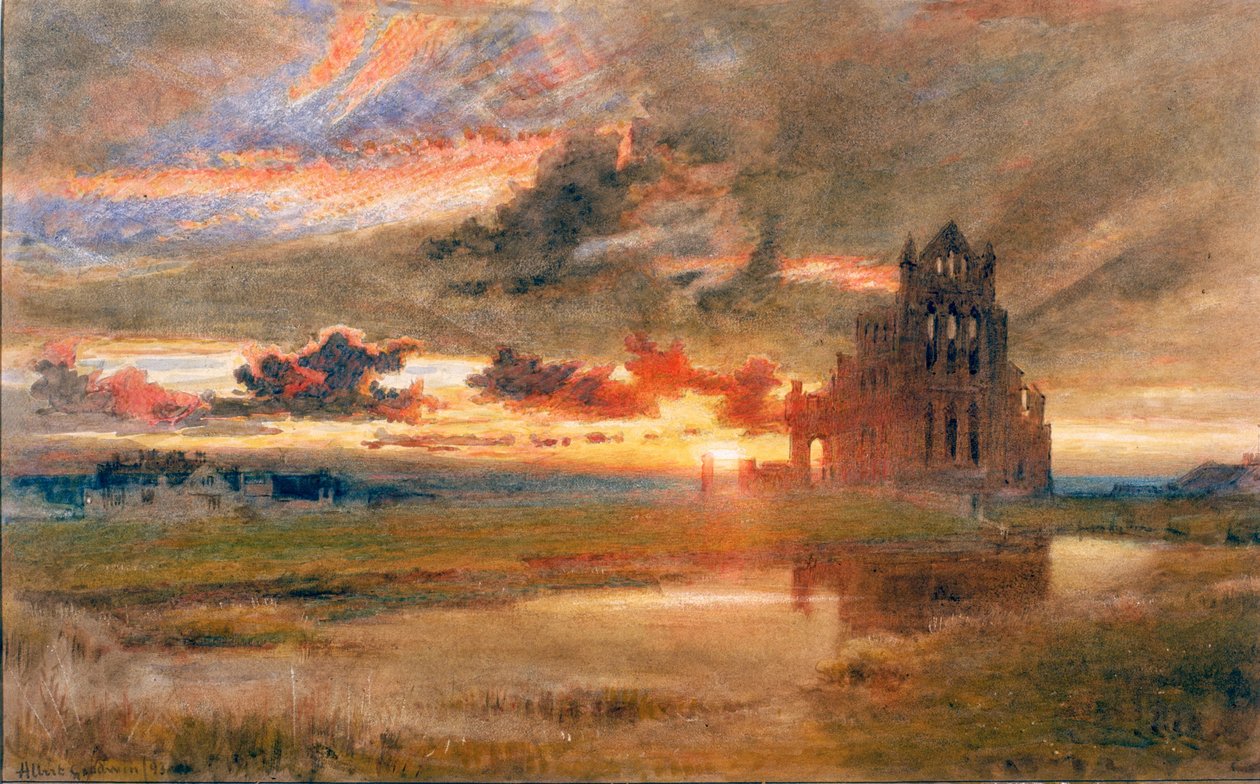 Whitby - Die Abtei von St. Hilda von Albert Goodwin
