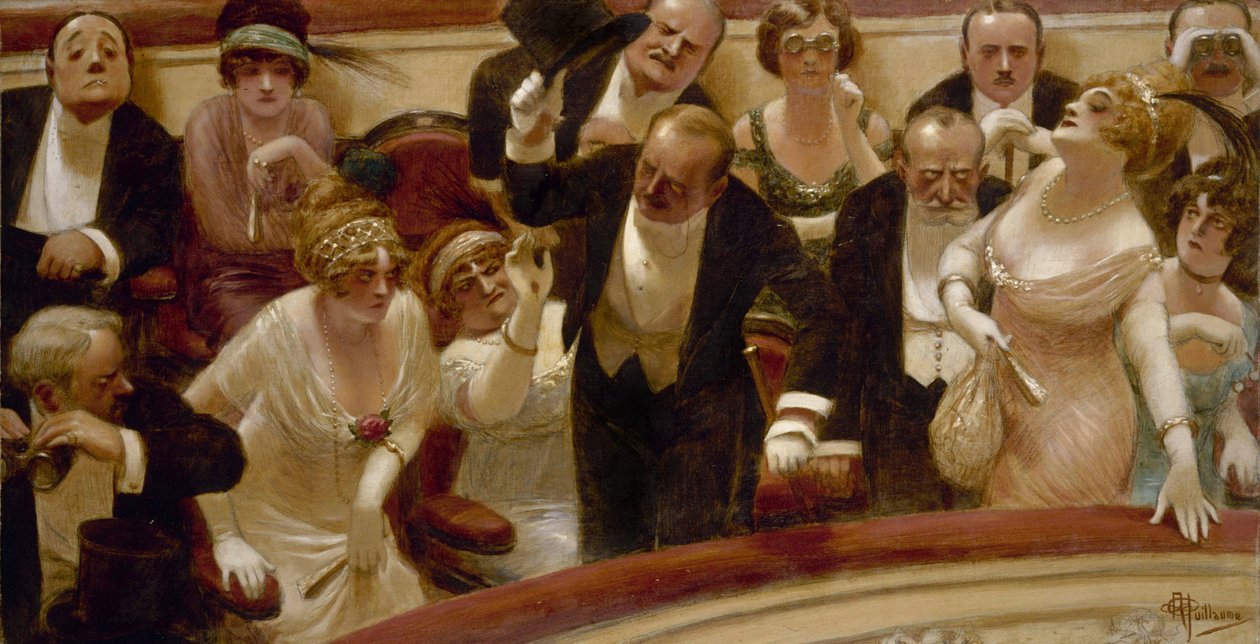 Die Zuspätkommer, ca. 1914 von Albert Guillaume