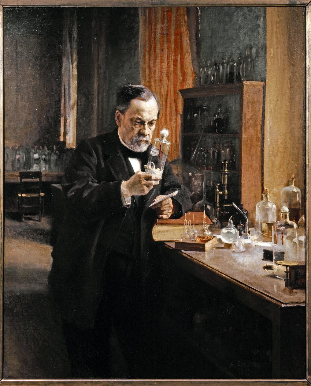 Louis Pasteur in seinem Labor von Albert Gustaf Aristides Edelfelt