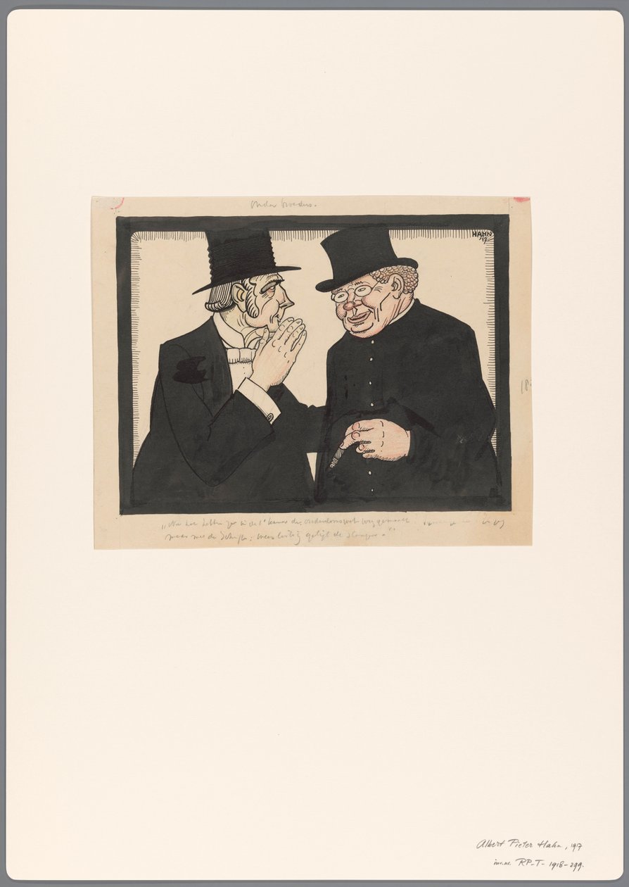 Entwurf für eine politische Karikatur über das Altersgesetz: Unter Brüdern von Albert Hahn (I)