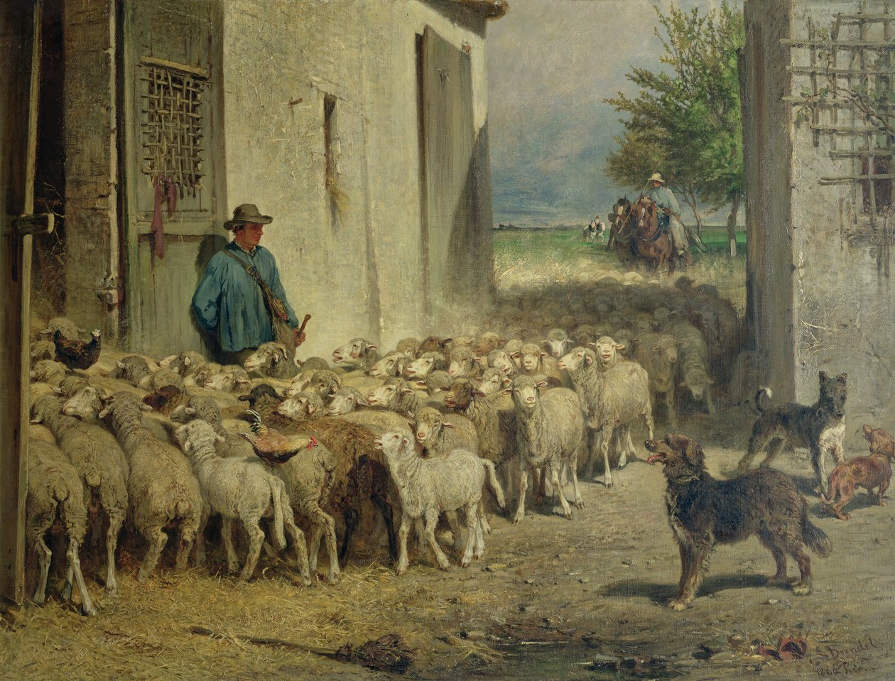 Rückkehr zum Schafstall, 1860 von Albert Heinrich Brendel