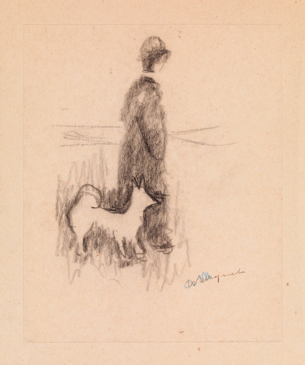 Figur mit einem Hund von Albert Marquet
