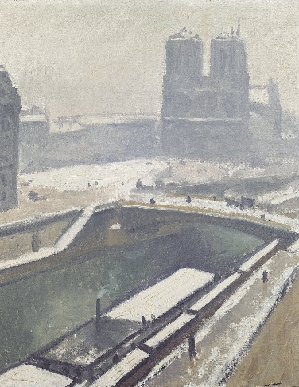 Notre Dame im Schnee, nach 1912 von Albert Marquet