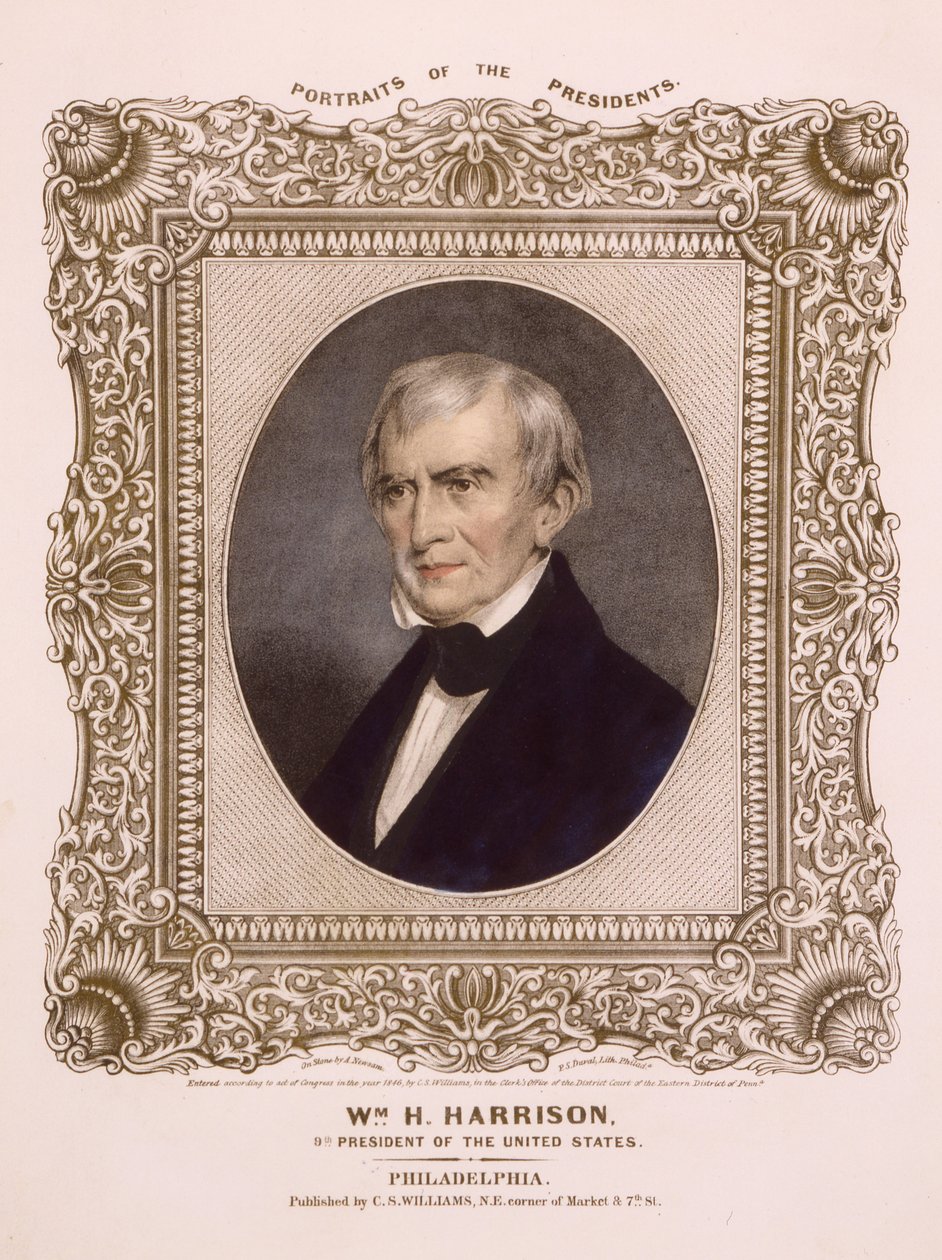 US-Präsident William Henry Harrison, 1846 von Albert Newsam