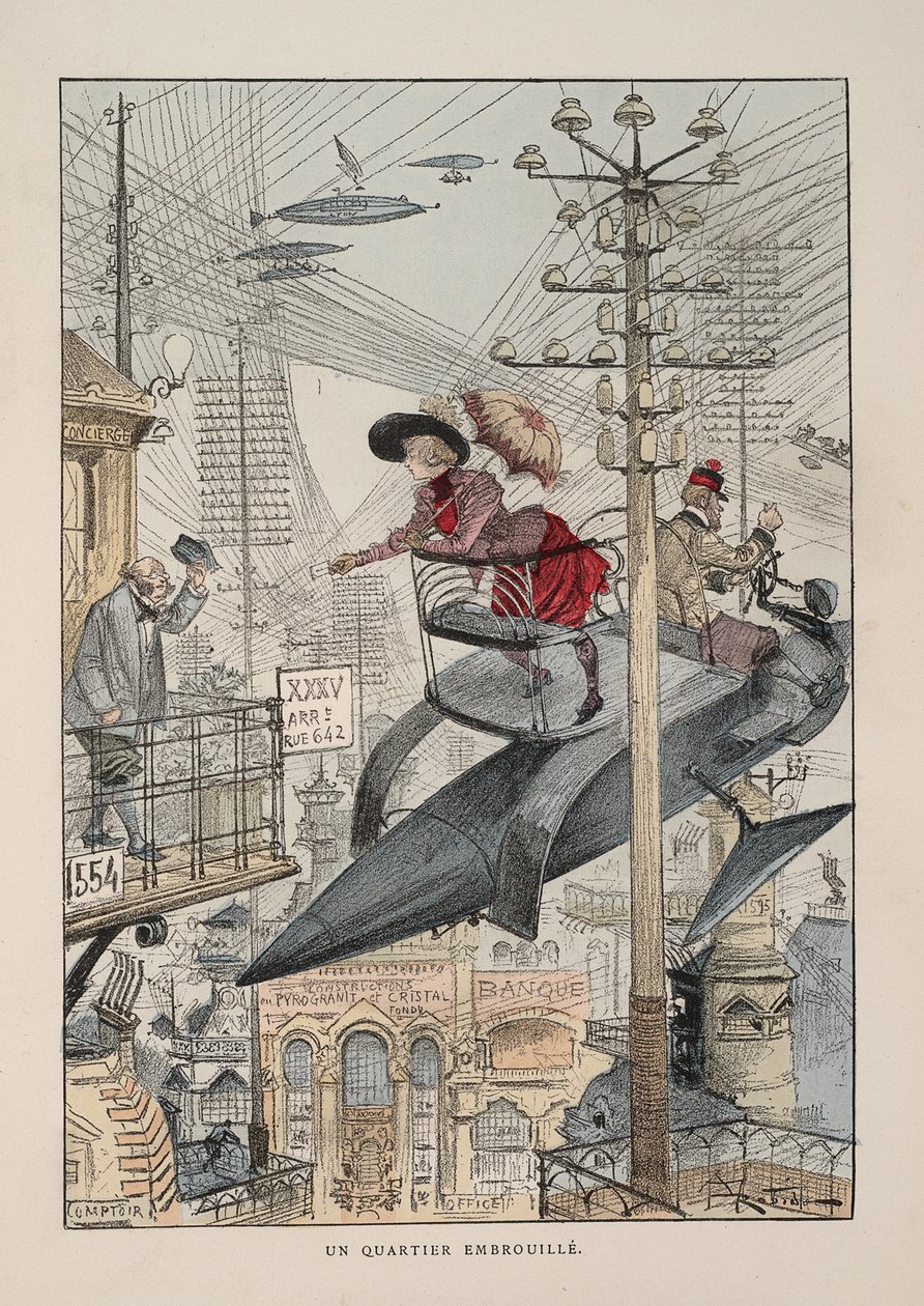 Illustration für Le vingtième siècle: La vie électrique von Albert Robida