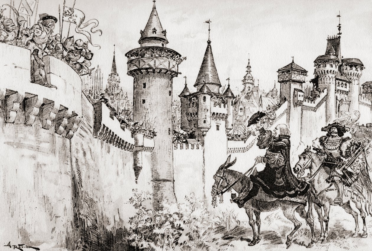 Die Ansprache von Ulric Gallet an Picrochole von Albert Robida