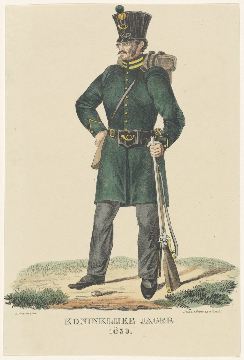 Königlicher Jäger, 1830 von Albertus Verhoesen