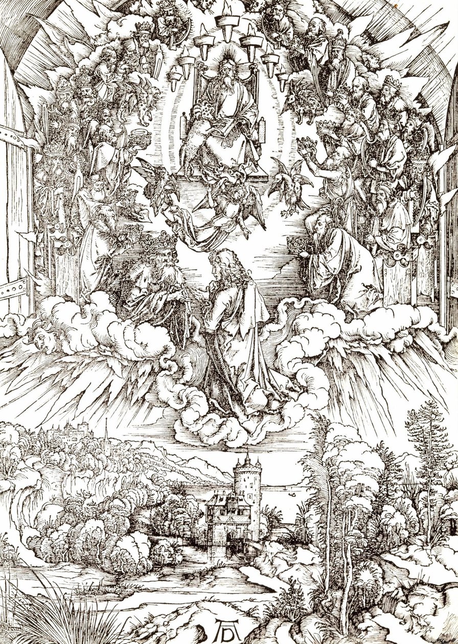 Johannes vor Gott und den Ältesten von Albrecht Dürer