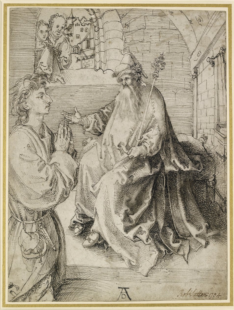 Jugend, die vor einem Potentaten kniet, 15. Jahrhundert von Albrecht Dürer
