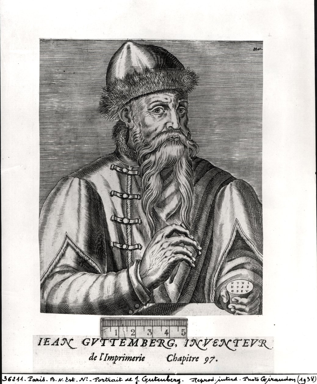 Porträt von Johannes Gutenberg (um 1400-68) von Albrecht Mentz