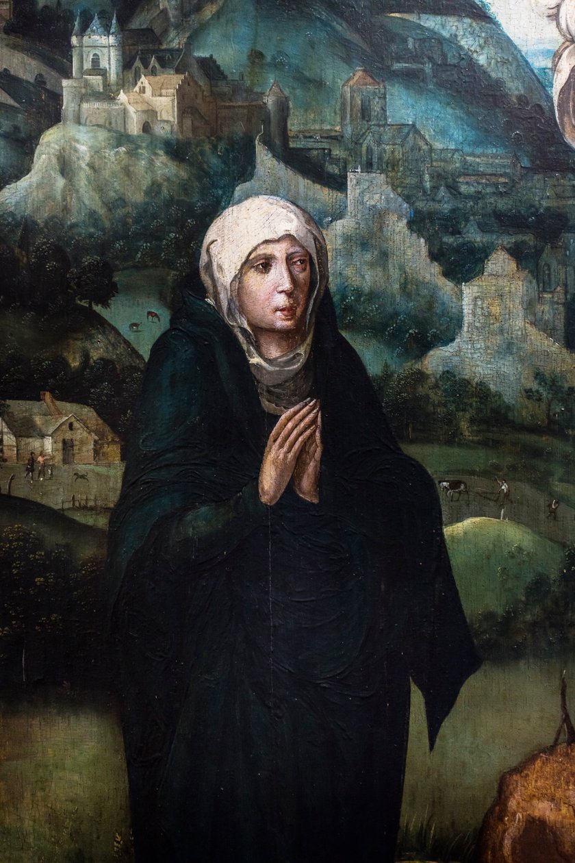 Christus am Kreuz zwischen der Jungfrau Maria und St. Johannes von Albrecht (workshop of) Bouts