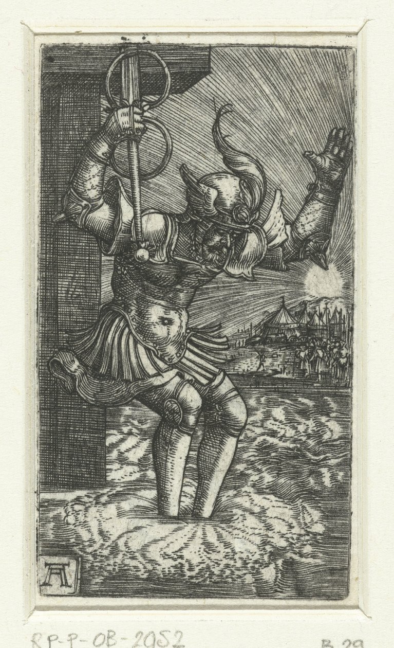 Horatius Cocles springt in den Tiber von Albrecht Altdorfer