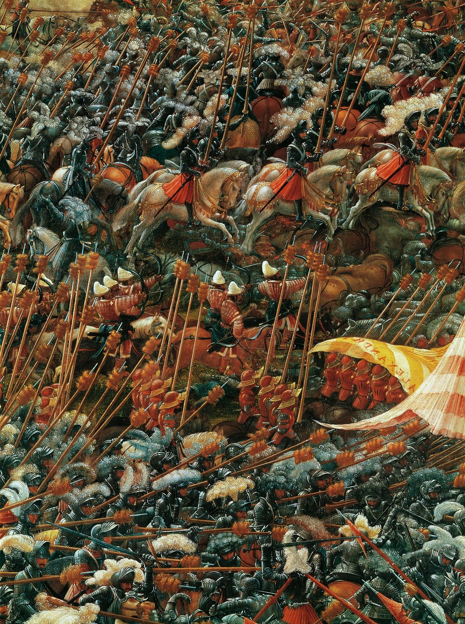 Gegnerische Armeen (Detail) von Albrecht Altdorfer