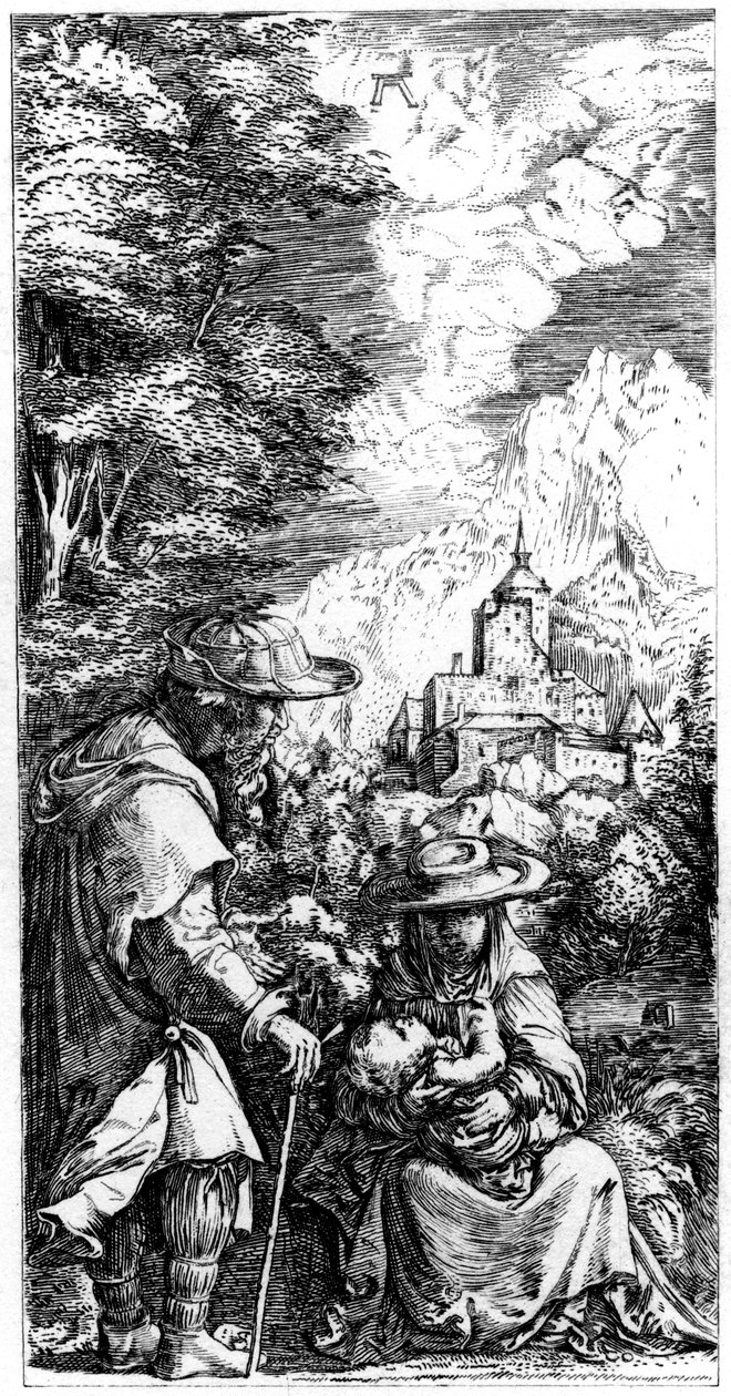 Ruhe auf der Flucht nach Ägypten, ca. 1515-1519, 1849 von Albrecht Altdorfer