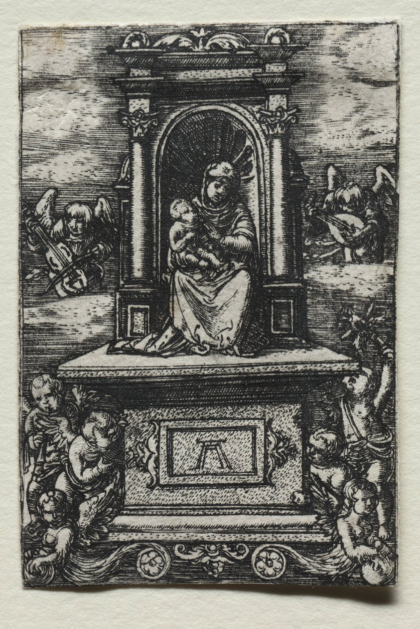 Die schöne Jungfrau von Regensburg auf einem Altar, kurz nach 1520 von Albrecht Altdorfer