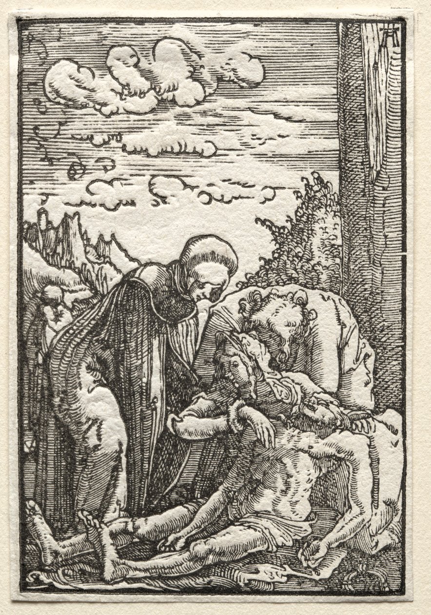 Der Fall und die Erlösung des Menschen: Die Klage unter dem Kreuz, ca. 1515 von Albrecht Altdorfer