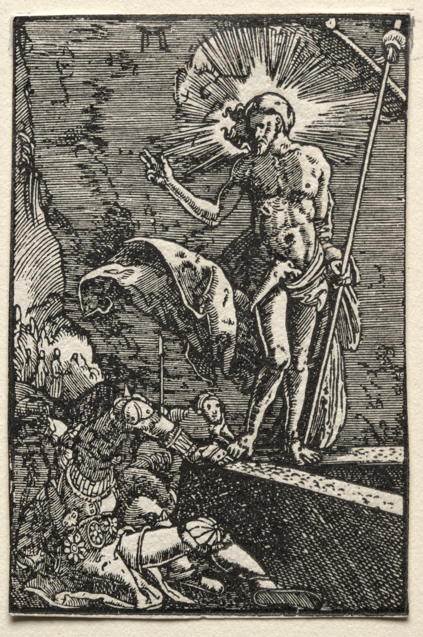 Der Fall und die Erlösung des Menschen: Die Auferstehung, um 1515 von Albrecht Altdorfer