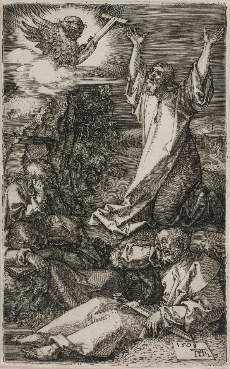 Qual im Garten, aus Die gravierte Passion von Albrecht Dürer
