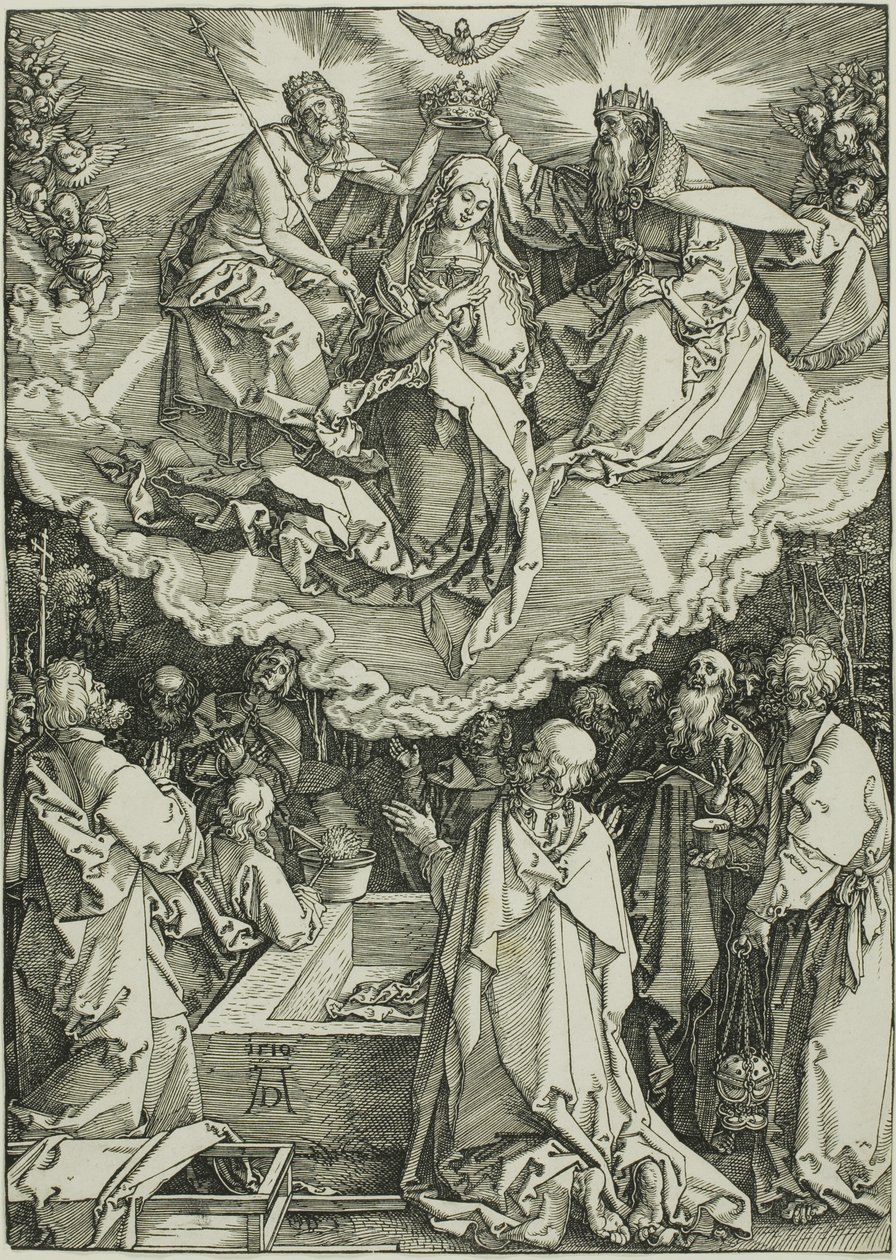 Himmelfahrt und Krönung der Jungfrau, aus Das Leben der Jungfrau von Albrecht Dürer